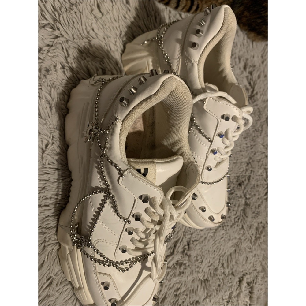 KOI Footwear Jinx Mystic Charm White Platform Women's Shoes Sz 5 Streetwear